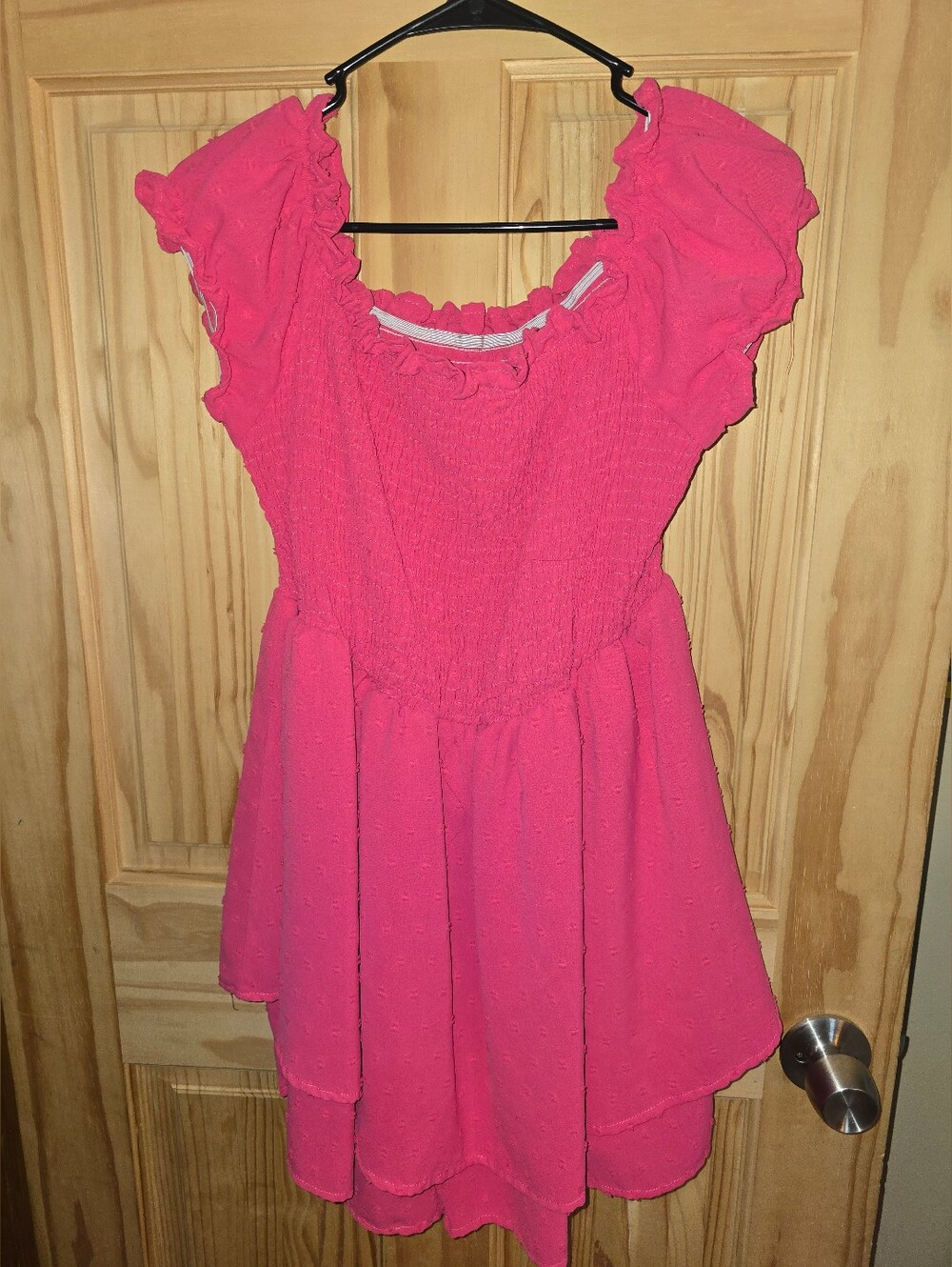 Womens Pink Ruffle Sleeve  Romper Size 1XL